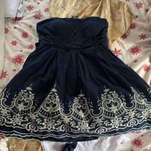 Rue 21 size 13 dress. Navy Blue/white. Halter,light padding in the chest. NWT
